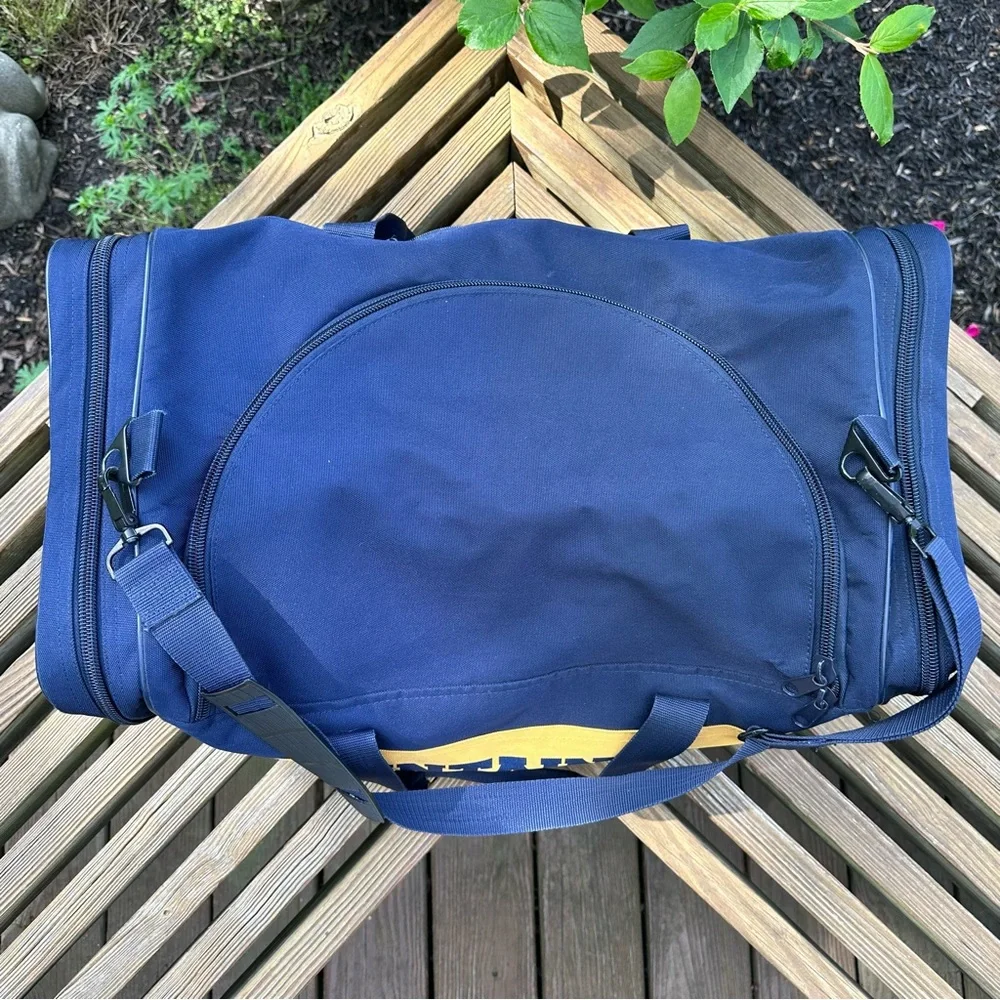 Flying Circle West Virginia Mountaineers Large Military Grade Duffel Bag Blue